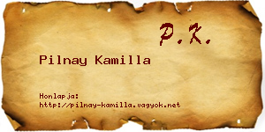 Pilnay Kamilla névjegykártya